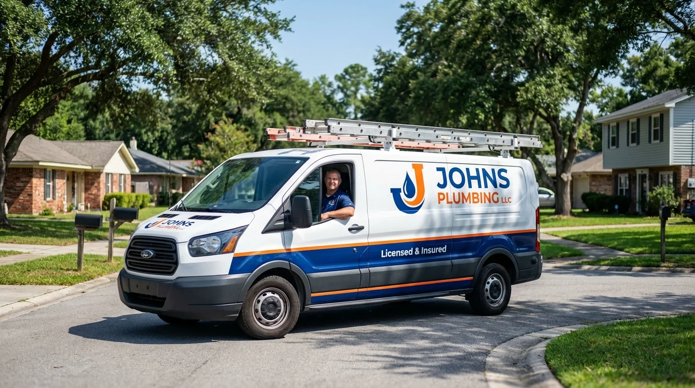 Johns Plumbing LLC service van in New Richmond, OH