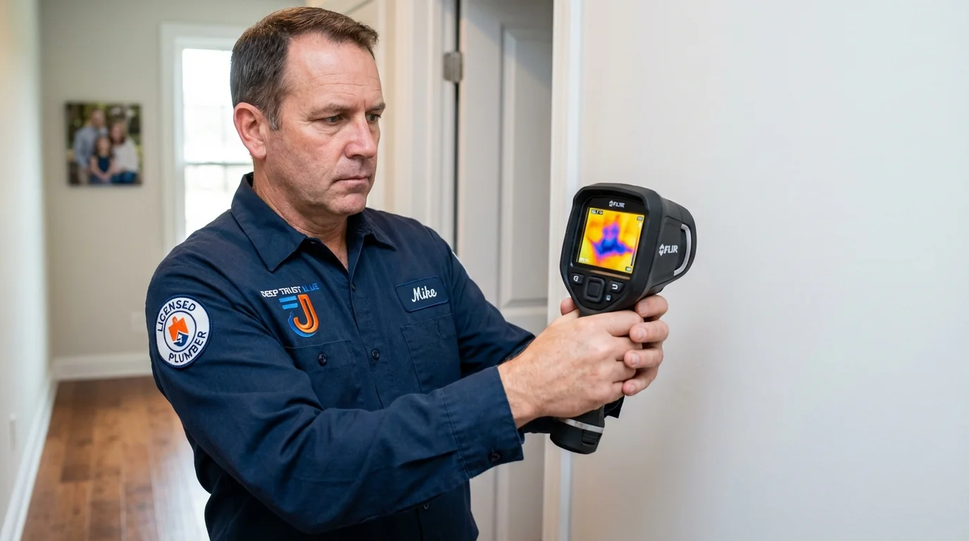 Thermal imaging leak detection by Johns Plumbing LLC in New Richmond
